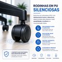 Ver mais imagens de Kit 4 Cadeiras Ergonômicas de Escritório Reclinável Giratória Netflex