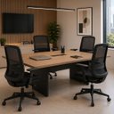 Ver imagem 2 de Kit 4 Cadeiras Ergonômicas de Escritório Reclinável Giratória Netflex
