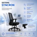 Ver imagem 6 de Kit 4 Cadeiras Ergonômicas de Escritório Reclinável Giratória Netflex
