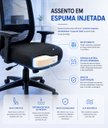 Ver imagem 7 de Kit 4 Cadeiras Ergonômicas de Escritório Reclinável Giratória Netflex