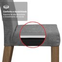 Ver mais imagens de Conjunto Sala de Jantar Tampo de Vidro 6 Cadeiras Rustic/Branco/Silver Alba Madesa