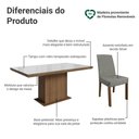 Ver imagem 4 de Conjunto Sala de Jantar Tampo de Vidro 6 Cadeiras Rustic/Branco/Silver Alba Madesa