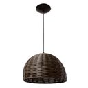 Ver imagem 1 de Kit 3 Pendente Junco Poptem Meia Esfera 35Cm tabaco luminária lustre sala