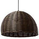 Ver imagem 2 de Kit 3 Pendente Junco Poptem Meia Esfera 35Cm tabaco luminária lustre sala