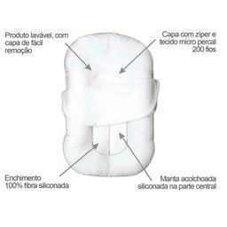 Ninho Sensorial para Bebê Casulinho Alabama Branco - 3