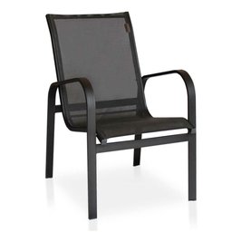 Cadeira Em Tela Sling Com Estrutura Preta - 1