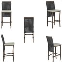 Ver imagem 5 de Mesa Bistrô com 4 Banquetas Roma Marrom Corda Náutica Estofado 3 Trama Original