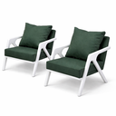 Ver imagem 2 de Kit 2 Decorativa Mona Linho Luxo Verde Escritório Sala