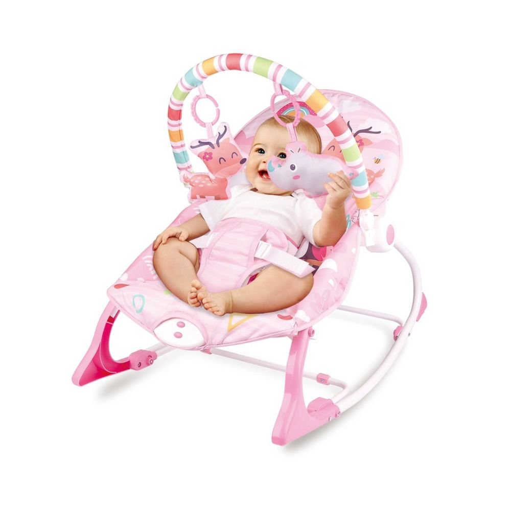 Cadeira de Bebê Descanso Balanço Musical Vibratória Happy Rino