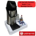 Ver imagem 3 de Garrafa Térmica Madri 1L Jarra Ampola Inox Unitermi Bandeja