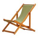 Ver imagem 2 de Kit 2 Espreguiçadeiras Dobrável s/B Envernizada Mel Madeira Maciça com Tecido Verde