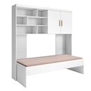 Ver imagem 1 de Jogo de Quarto Chiara Módulo Aéreo 2 Portas e Cama Branco com Colchão Supreme D20 - Phoenix Baby