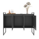 Ver imagem 3 de Buffet Alba 3 Portas Industrial Preto