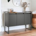 Ver imagem 4 de Buffet Alba 3 Portas Industrial Preto