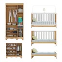 Ver imagem 5 de Quarto de Bebê Completo com Berço Americano 3 em 1 Ternura Multimóveis Mp4655 Madeirado/off White