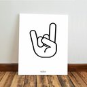 Ver imagem 7 de Kit 3 Quadro Decorativo Rock Raio Moderno Minimalista Quarto Moderno Qualidade Premium 28x20cm