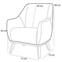 Ver imagem 5 de Poltrona Fixa Pés de Madeira Paloma Veludo Azul Marinho