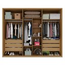 Ver imagem 5 de Guarda-Roupa Casal 6 Portas 6 Gavetas 100% MDF Lizz Marrom/Hannover