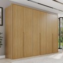 Ver imagem 1 de Guarda-Roupa Casal 6 Portas 6 Gavetas 100% MDF Lizz Marrom/Hannover