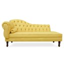 Ver imagem 1 de Recamier Divã Cancun 185cm com Capitonê - Direita Suede - Ecotec Decor:Amarelo