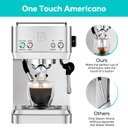 Ver imagem 4 de Casabrews Máquina de Espresso 20 Bar com Vaporizador de Leite (prata)