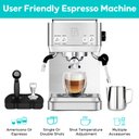 Ver imagem 2 de Casabrews Máquina de Espresso 20 Bar com Vaporizador de Leite (prata)
