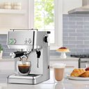 Ver mais imagens de Casabrews Máquina de Espresso 20 Bar com Vaporizador de Leite (prata)