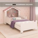 Ver imagem 2 de Cama Infantil Juvenil Magia Estilo Casinha com Prateleiras Nichos na Cabeceira e Grade de Proteção