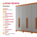 Ver imagem 5 de Guarda Roupa Casal Encanto MDF 6 Portas e 4 Gavetas com Pés Moderna Mobília