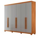 Ver imagem 1 de Guarda Roupa Casal Encanto MDF 6 Portas e 4 Gavetas com Pés Moderna Mobília