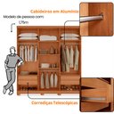 Ver imagem 4 de Guarda Roupa Casal Encanto MDF 6 Portas e 4 Gavetas com Pés Moderna Mobília