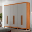 Ver imagem 2 de Guarda Roupa Casal Encanto MDF 6 Portas e 4 Gavetas com Pés Moderna Mobília