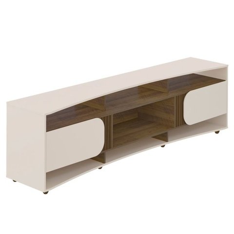 Rack Bancada para Tv 86 Pol 220 Cm 4501 Off White Pinho Arly