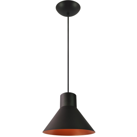 Pendente Decor Luminária Véria Alumínio Preto/cobre