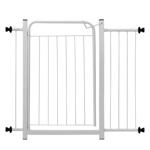 Grade Proteção Segurança Portão Pet 80cm Branco Bebê Cão com Extensor 1 de 20cm e 1 de 05cm Itagold