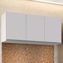 Ver imagem 1 de Armário Aéreo 120cm 3 Portas Virgínia Branco - Lumil Móveis