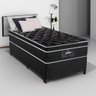 Cama Box Com Colchão Solteiro D33 88 X 188 X 72 Pérola Negra Gazin - 1