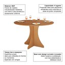 Ver imagem 3 de Mesa de Jantar Redonda Elisa 4 Lugares 80x80 Base em X em Mdf - Nature