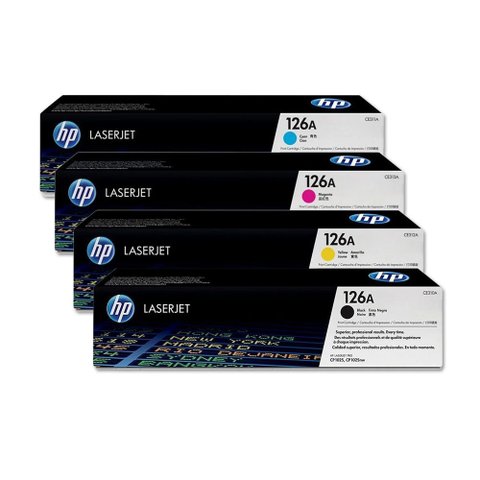Kit Toner Original Hp 126a - Preto, Ciano, Magenta e Amarelo