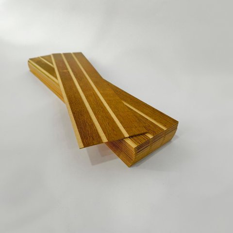 Kit 40 Ripado Mdf 11x50cm Freijó com Dupla Face