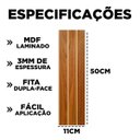 Ver imagem 2 de Kit 40 Ripado Mdf 11x50cm Freijó com Dupla Face