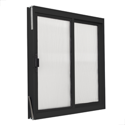 Janela 2 Folhas de Correr em Alumínio Preto A60xl60 com Policarbonato Ideal para Pequenos Espaços - 1