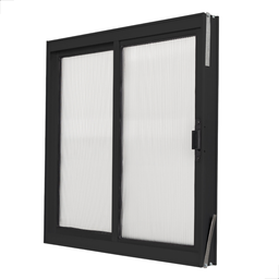 Janela 2 Folhas de Correr em Alumínio Preto A60xl60 com Policarbonato Ideal para Pequenos Espaços - 2