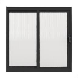 Janela 2 Folhas de Correr em Alumínio Preto A60xl60 com Policarbonato Ideal para Pequenos Espaços - 3