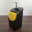 Ver imagem 2 de Dispenser Porta Detergente E Esponja Organizador De Pia Uz Preto