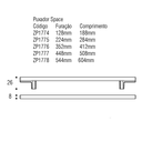 Ver imagem 3 de Puxador De Sobrepor Space Preto 128mm