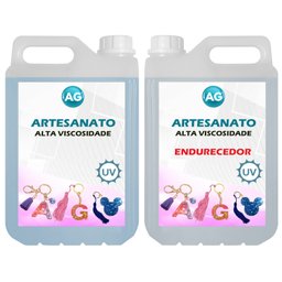 Resina Epoxi Para Artesanato alta Viscosidade AG Resinas ag 5KG - 1