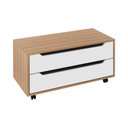 Ver imagem 2 de Gabinete para Banheiro 80cm com Rodízios Tecno Mobili Bn3643 Marrom Branco