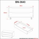 Ver imagem 5 de Gabinete para Banheiro 80cm com Rodízios Tecno Mobili Bn3643 Marrom Branco