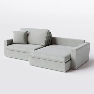 Sofá Cama Bélgica Retrátil e Reclínável 2,10m em Linho Diamond Premium Cinza Claro - Home Mobily